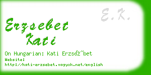 erzsebet kati business card